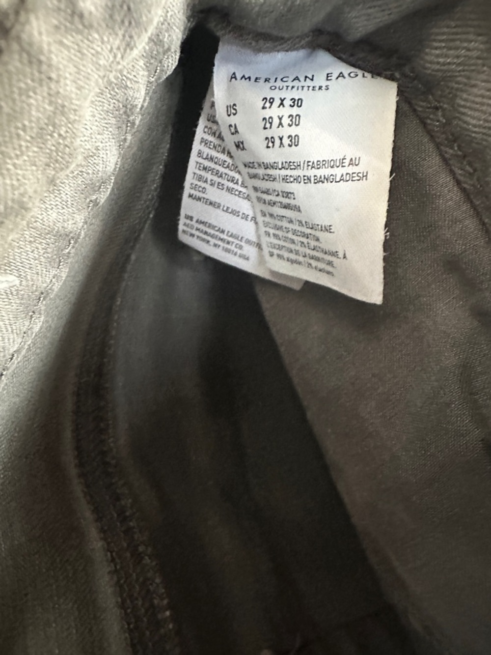 American Eagle Outfitters Dark Gray Jeans - Picture 2 of 2